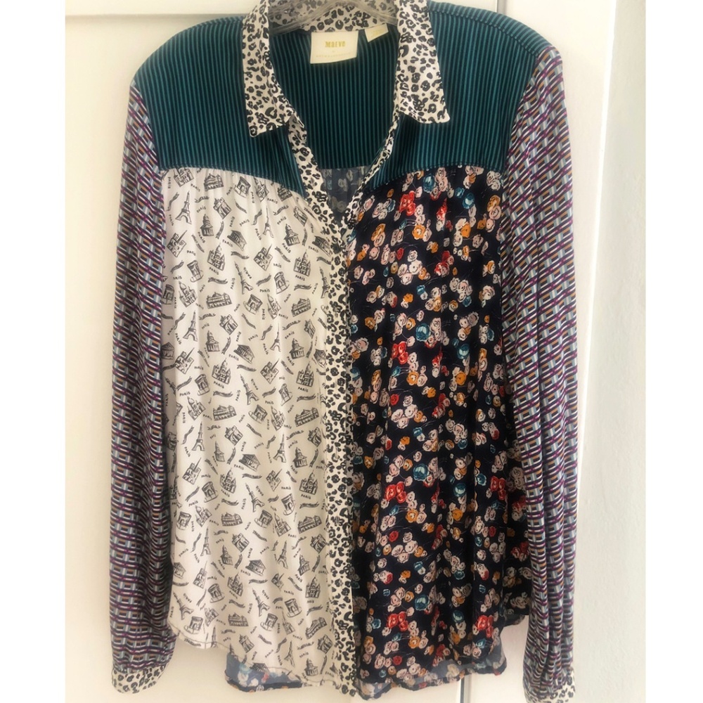Maeve by Anthropolgie Multi-print Blouse